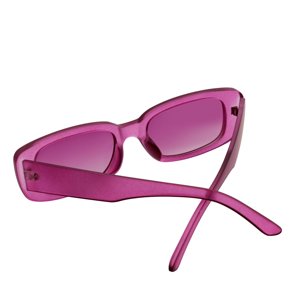 SLIM - Retro 90s Slim Small Rectangle Sunglasses Purple Frame Purple Tint