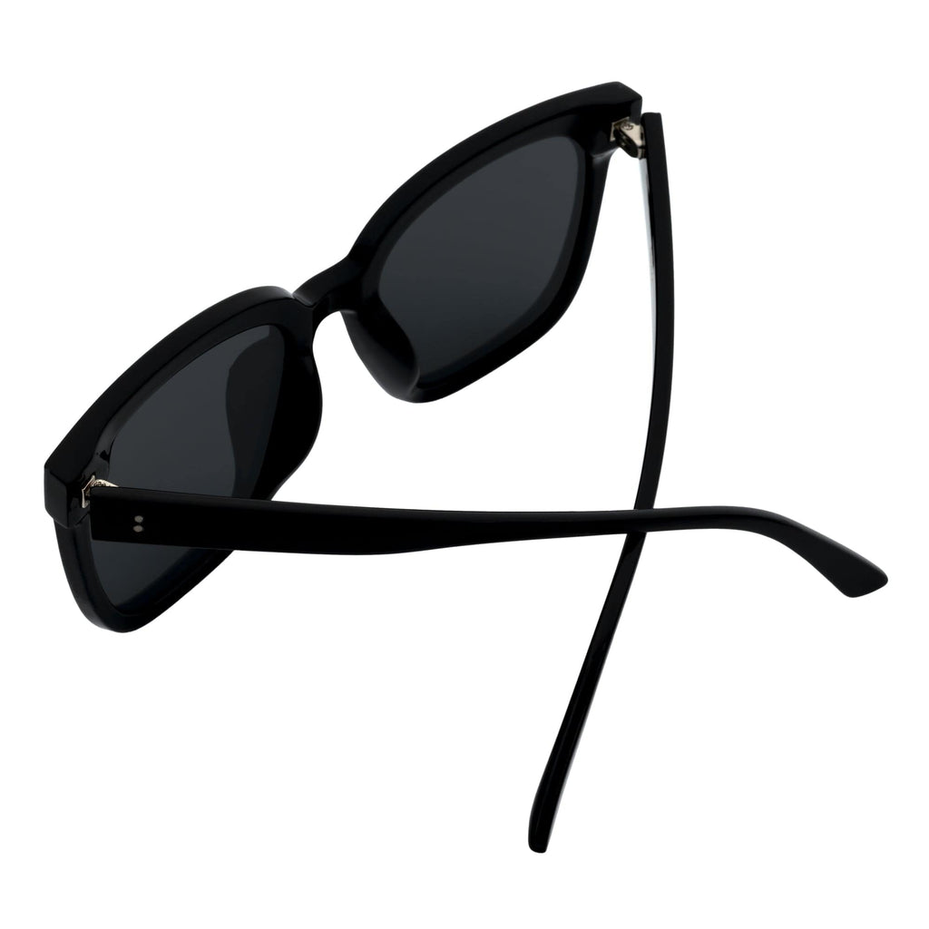 SOFIA - Womens Polarized Oversize Square Cat-Eye Sunglasses Black Smoke