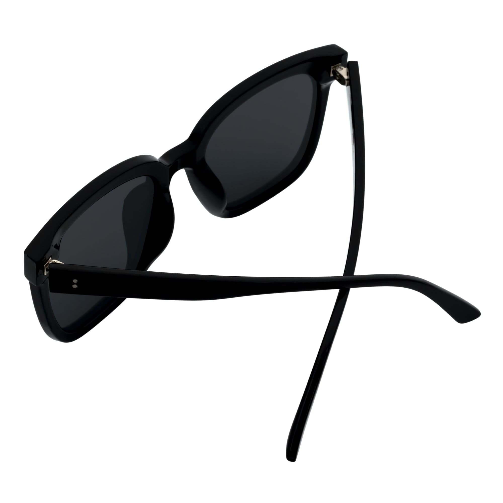 SOFIA - Womens Polarized Oversize Square Cat-Eye Sunglasses Black Smoke