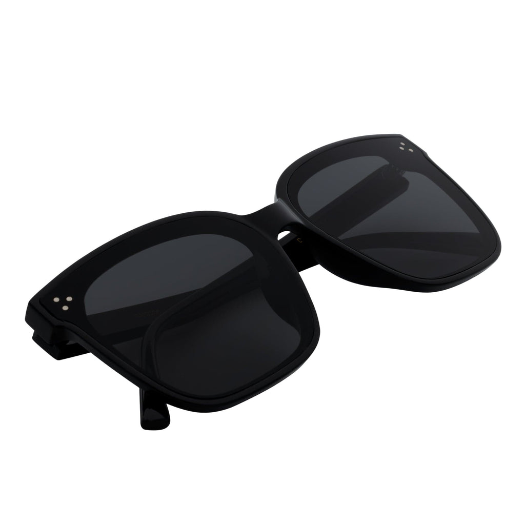 SOFIA - Womens Polarized Oversize Square Cat-Eye Sunglasses Black Smoke