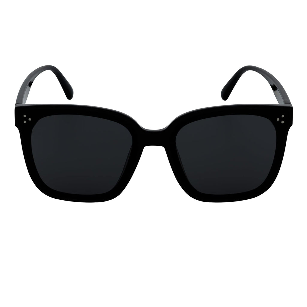 SOFIA - Womens Polarized Oversize Square Cat-Eye Sunglasses Black Smoke