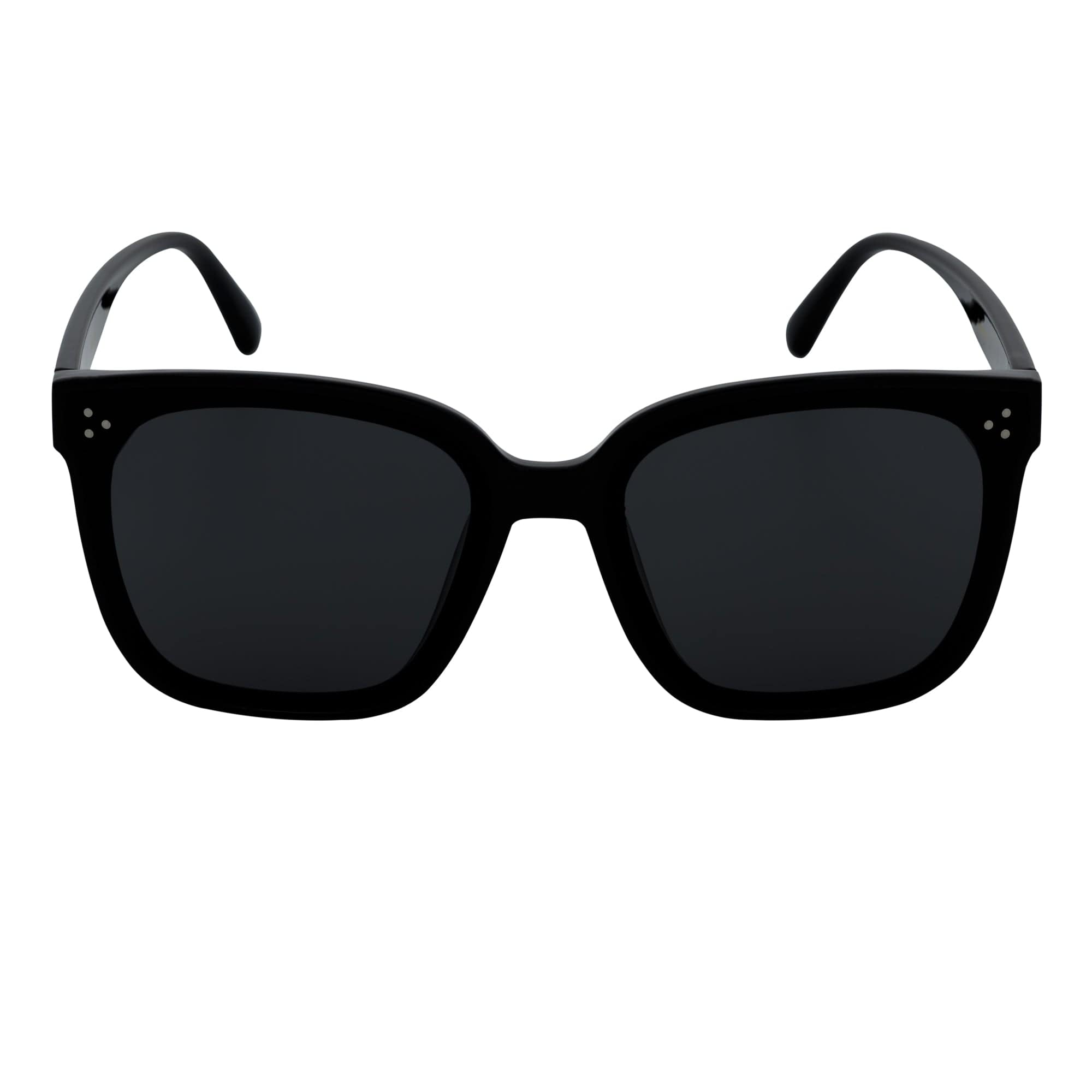 SOFIA - Womens Polarized Oversize Square Cat-Eye Sunglasses Black Smoke