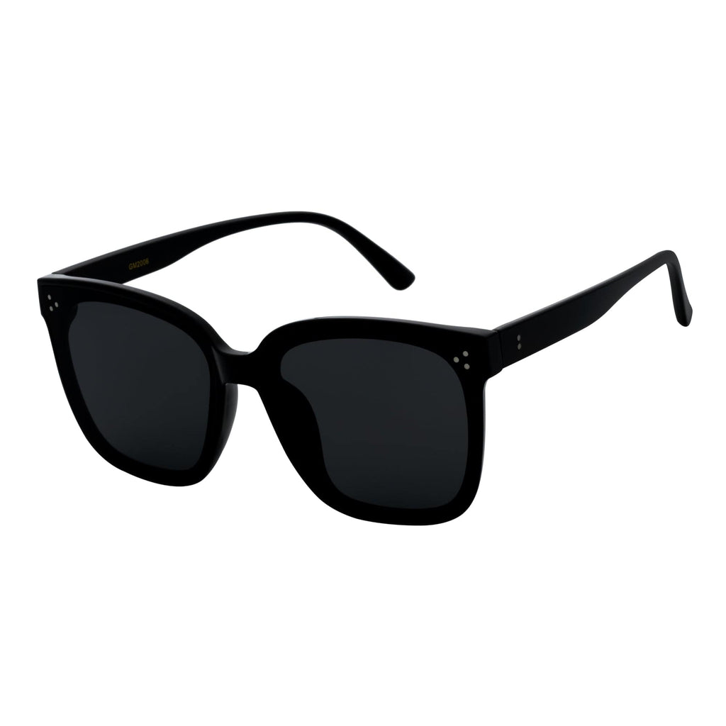 SOFIA - Womens Polarized Oversize Square Cat-Eye Sunglasses Black Smoke