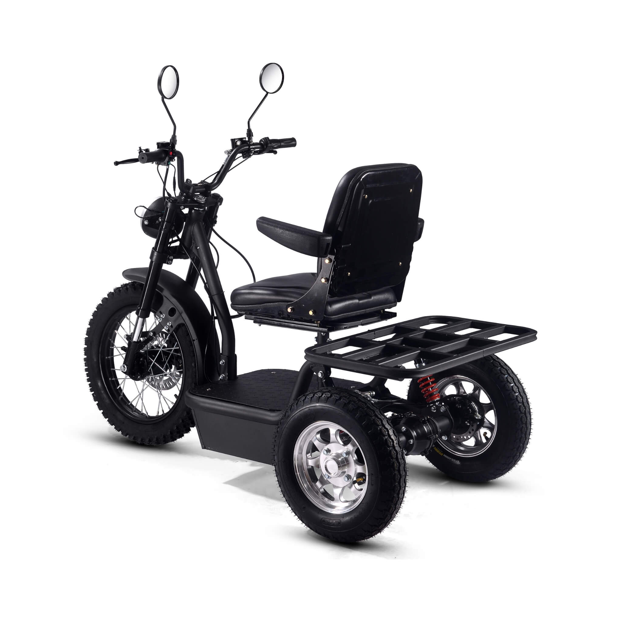 MotoTec 60V 1800W Black Three-Wheel Electric Scooter (SAK86025)