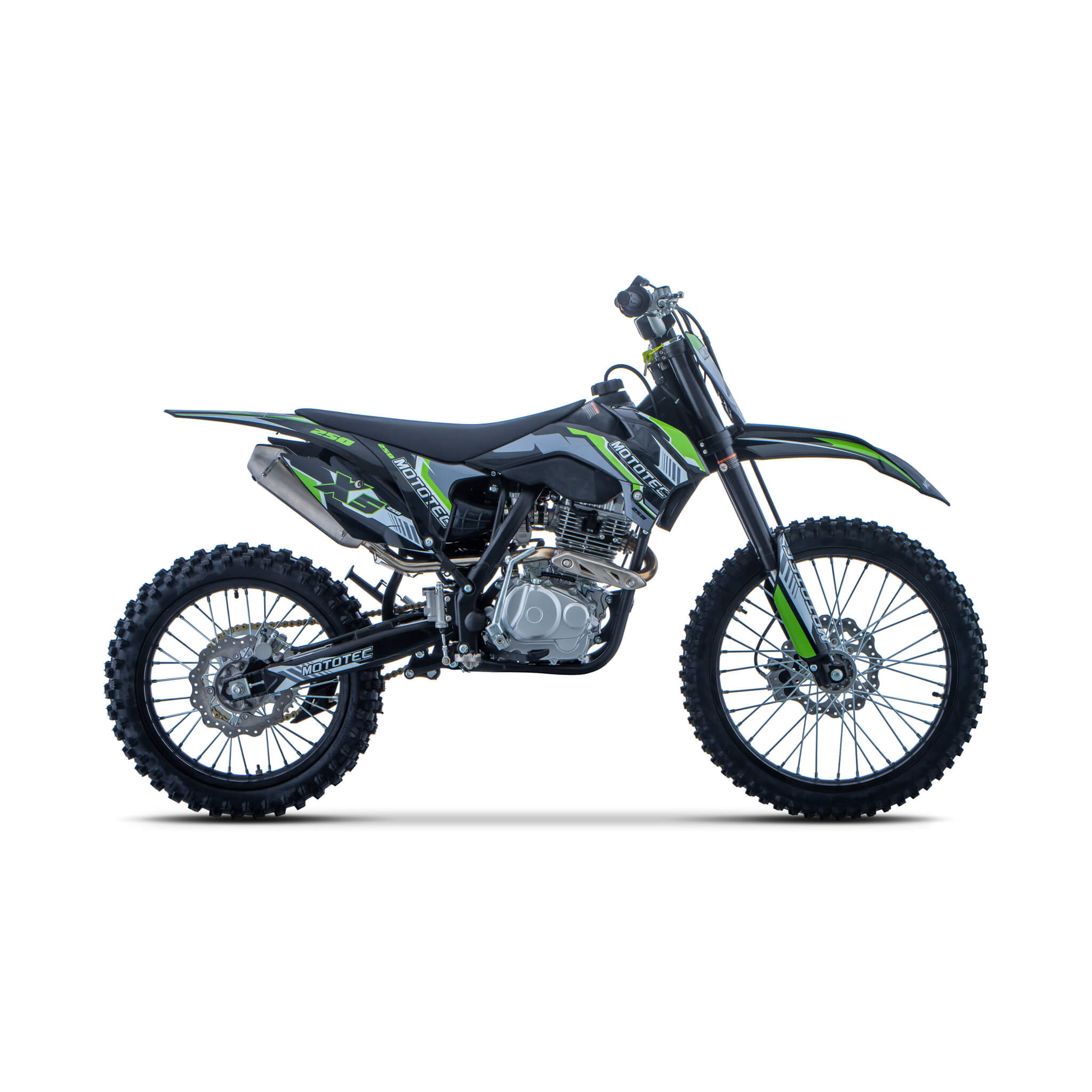 MotoTec X5 250CC 4-Stroke High-Performance Off-Road Gas Dirt Bike, Black (SAK39425)