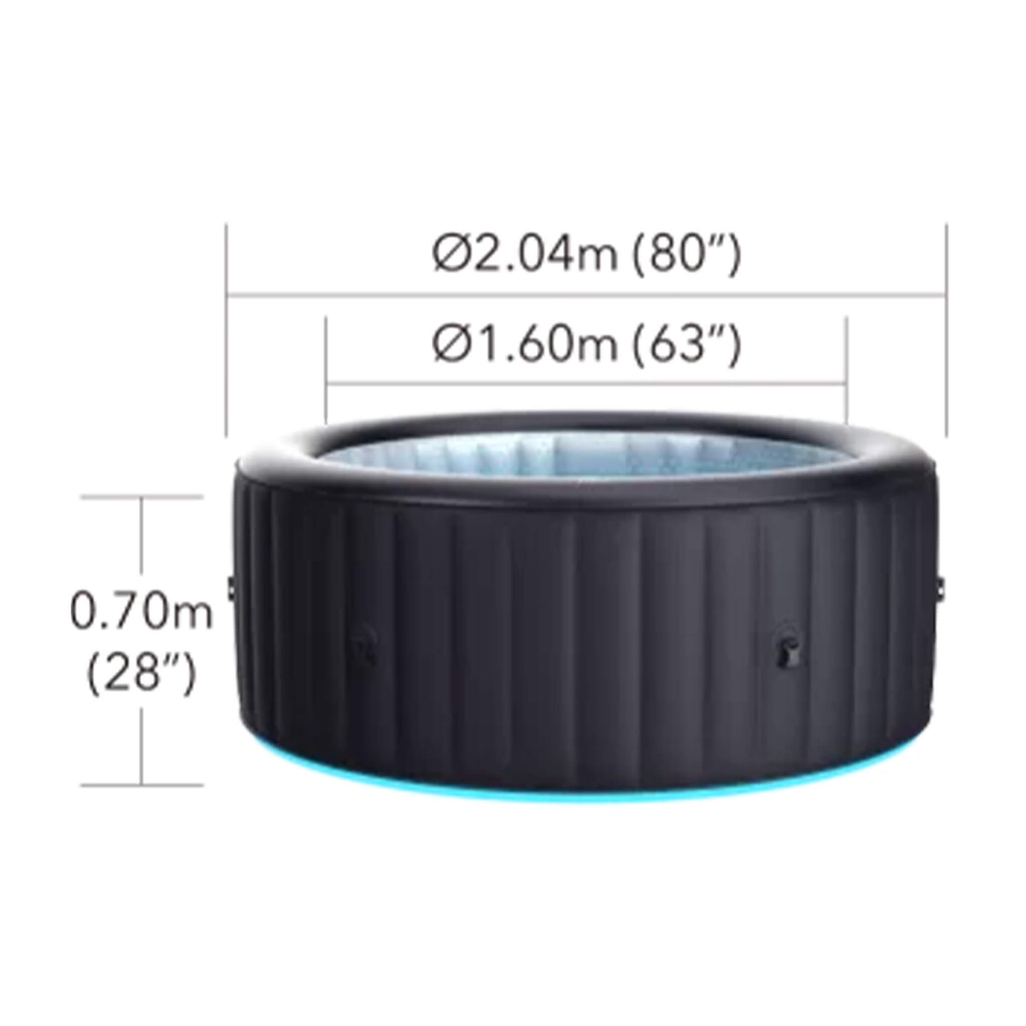 MSpa Aurora Urban Series Six-Person Inflatable Round Hot Tub With Hydro Massage [U-AU061] (SAK19375)