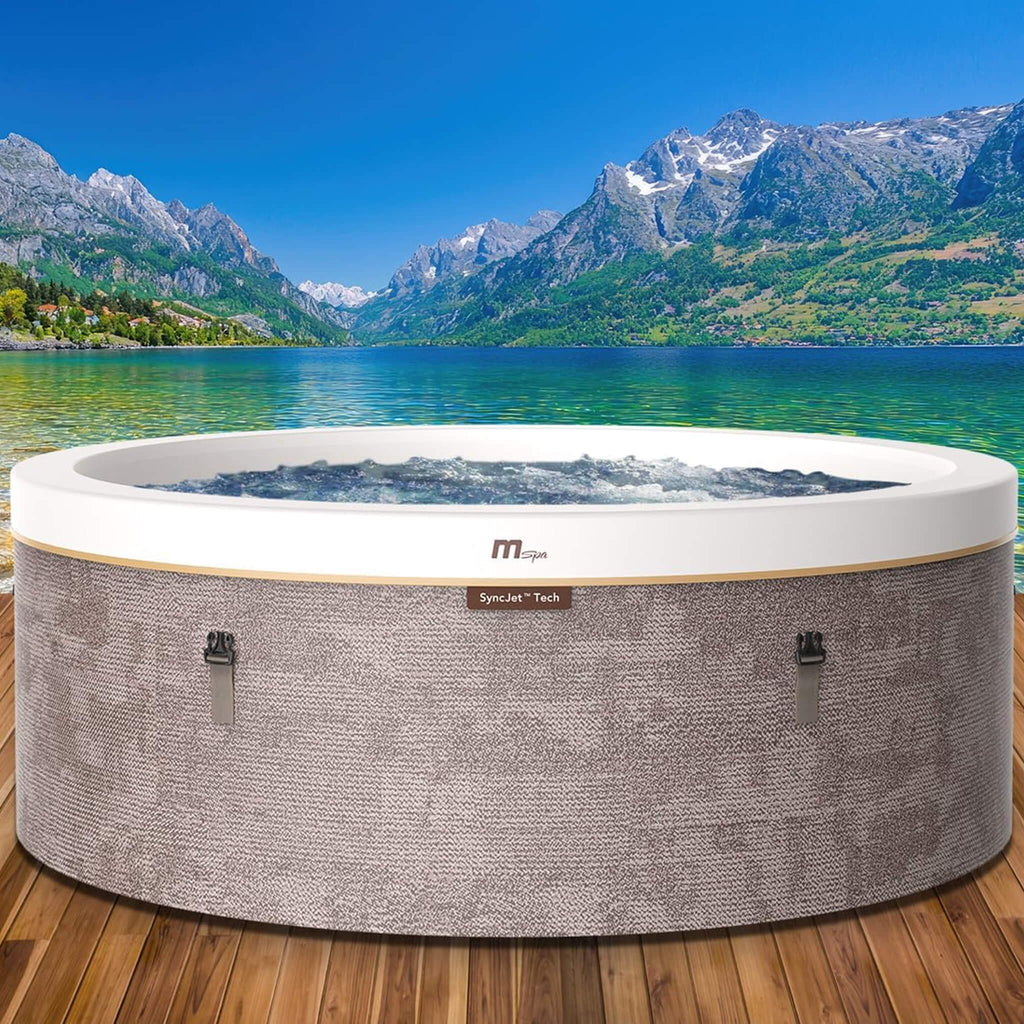 MSpa Cocoon Verto Series Six-Person Inflatable Round Hot Tub With Hydro Massage [F-CO066WE] (SAK50928)