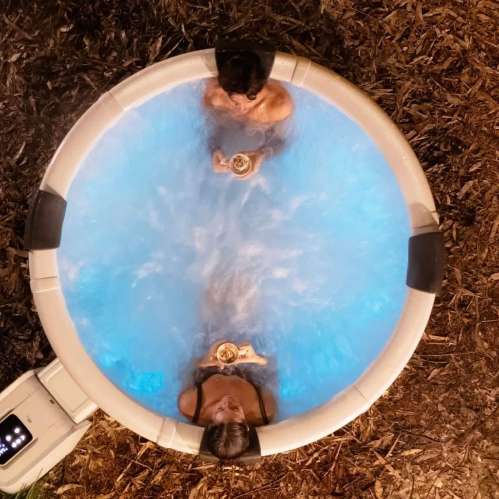 MSpa Denver Frame Series Six-Person Inflatable Round Hot Tub With Hydro Massage [F-DO066W] (SAK87043)