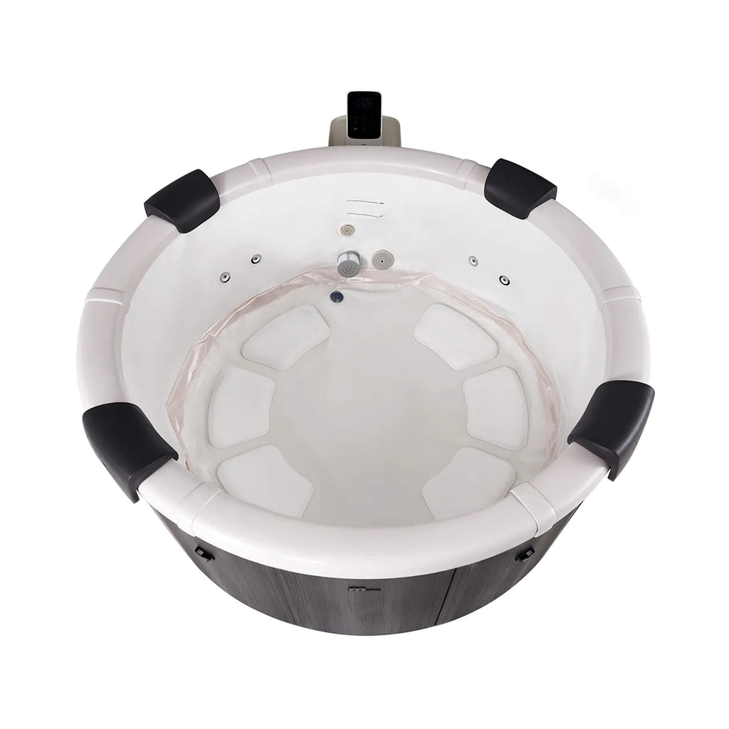 MSpa Denver Frame Series Six-Person Inflatable Round Hot Tub With Hydro Massage [F-DO066W] (SAK87043)
