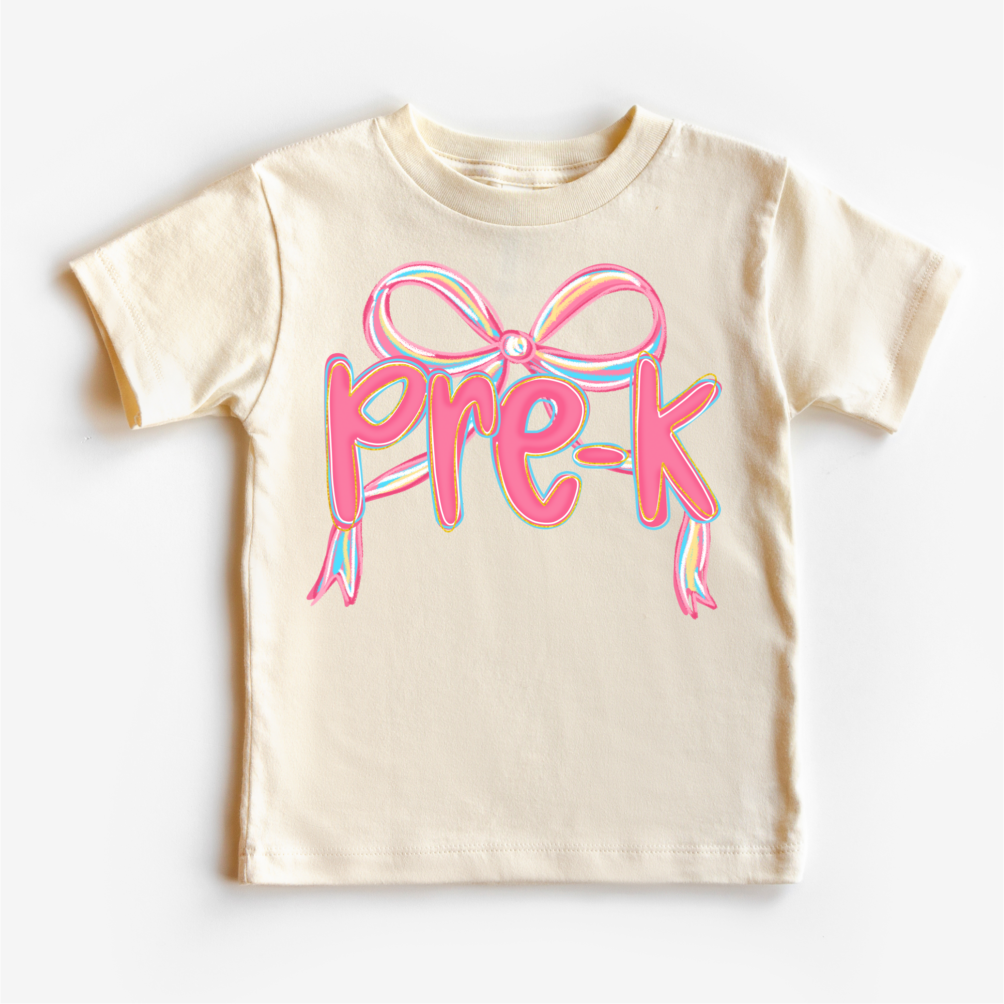 Girls Pre-K Bow Back To School Shirt - First Day Of School Tee