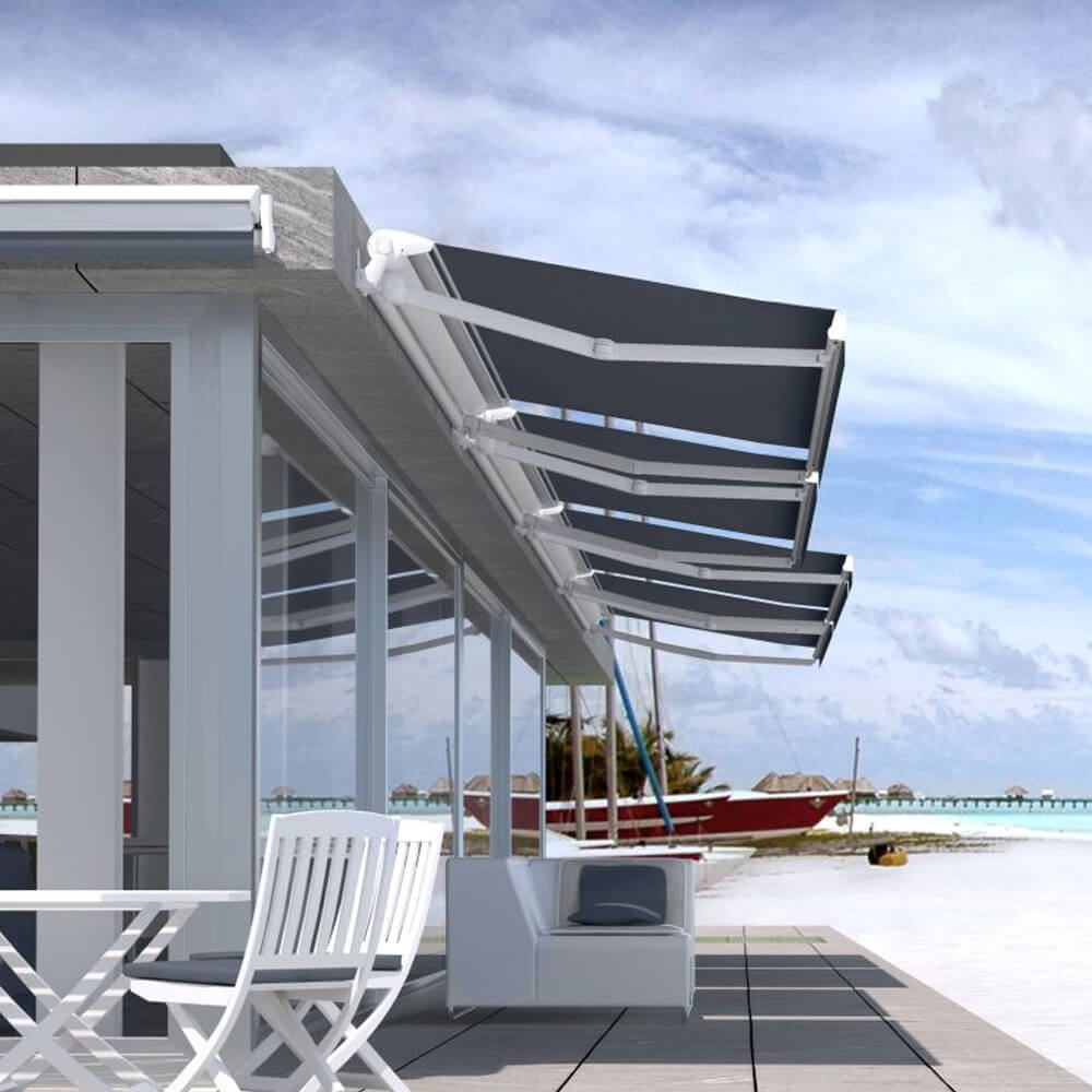 Multiple Awnings Brasilia Europa Premium Outdoor Semi-Cassette Retractable Sun Shade Awning [Made-To-Order] (SAK76825)