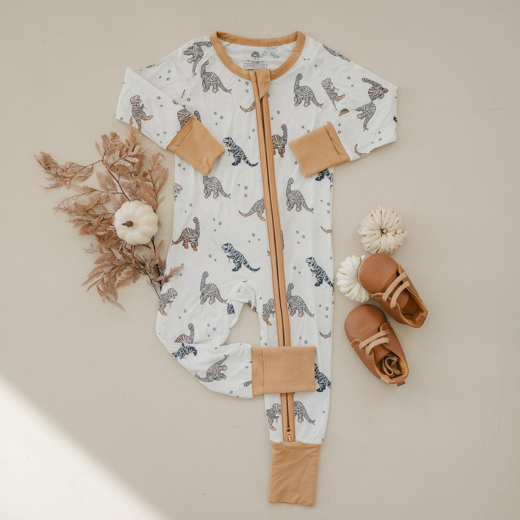 Mummy-Saurus Rex Bamboo Zippy Romper *Newborn & 0-3 months only