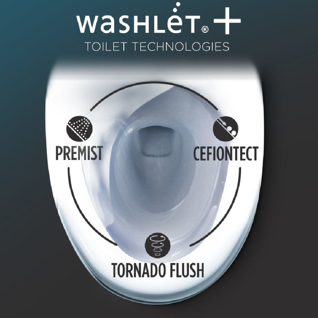 [MW7763074CEFG#01] TOTO Drake Washlet C2 And 1.28 GPF Left Hand Lever With Elongated Universal Height Bidet Toilet (SAK01352)