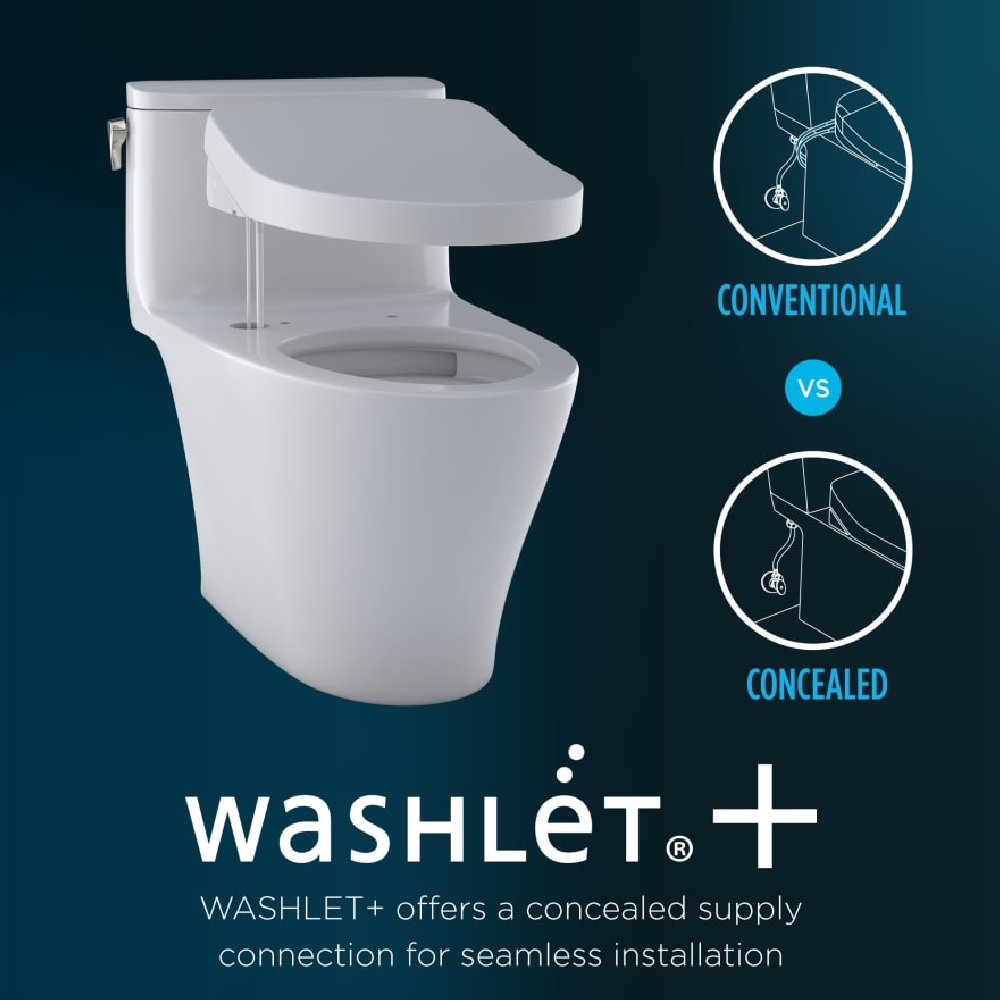 [MW7763074CSFG#01] TOTO Drake Washlet C2 With 1.6 GPF Universal Height Elongated Toilet (SAK14526)