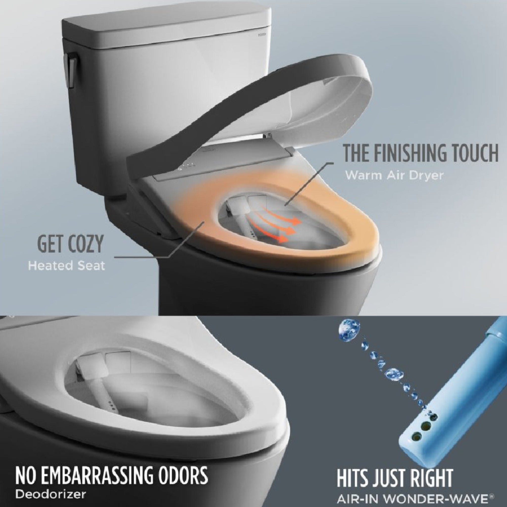 [MW7764726CSG#01] TOTO Drake 1.6 GPF RH Washlet Electric Bidet Toilet Seat With S7 Heated Bidet Seat And EWater+ Cleaning (SAK59042)