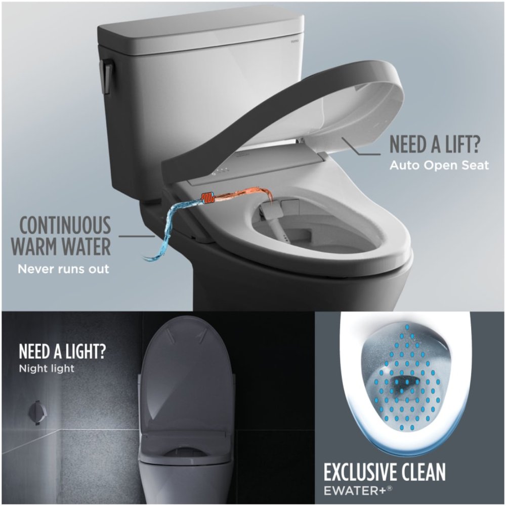 [MW7764736CSFGA.10#01] TOTO Drake 1.6 GPF Universal Height Toilet With Washlet S7A Auto Open Bidet Seat (SAK52849)