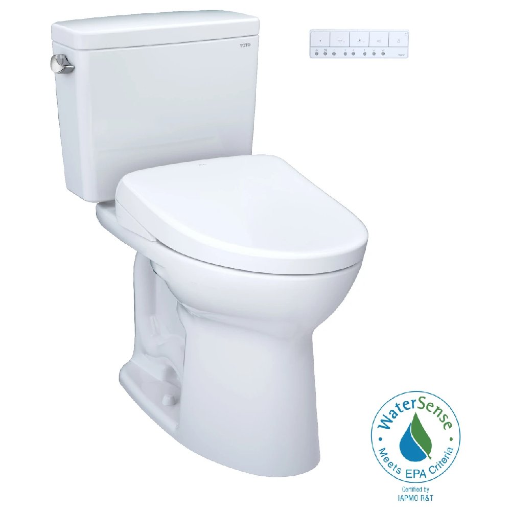 [MW7764736CSFGA.10#01] TOTO Drake 1.6 GPF Universal Height Toilet With Washlet S7A Auto Open Bidet Seat (SAK52849)