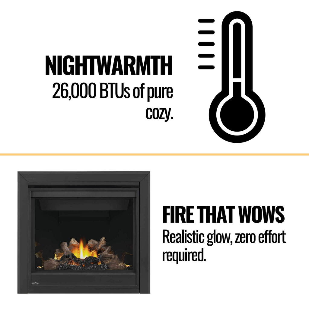 Napoleon Ascent 36 35-Inch Direct Vent Electronic Ignition Natural Gas Fireplace [BX36NTRE] (SAK75982)