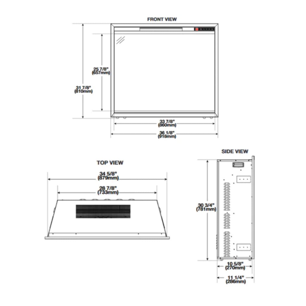 Napoleon Element Self-Trimming Built-In Electric Fireplace [NEFB36/42H-BS-1] (SAK58173)
