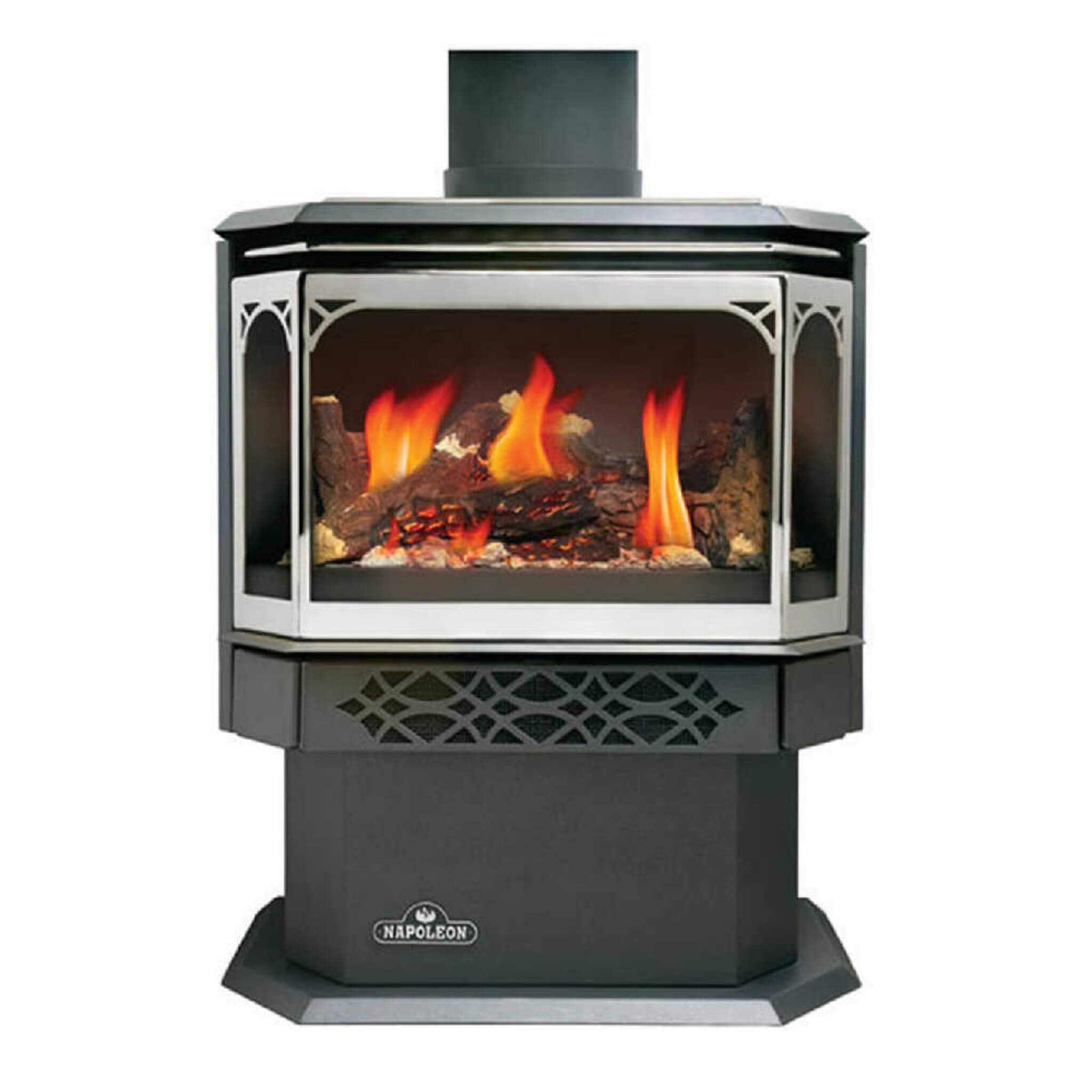 Napoleon Haliburton 50 22-Inch Direct Vent Millivolt Ignition Compact Natural Gas Stove [GDS28-1NSB] (SAK81523)