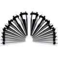 9 Piece Ear Stretching Kit in Stainless Steel Set of 2