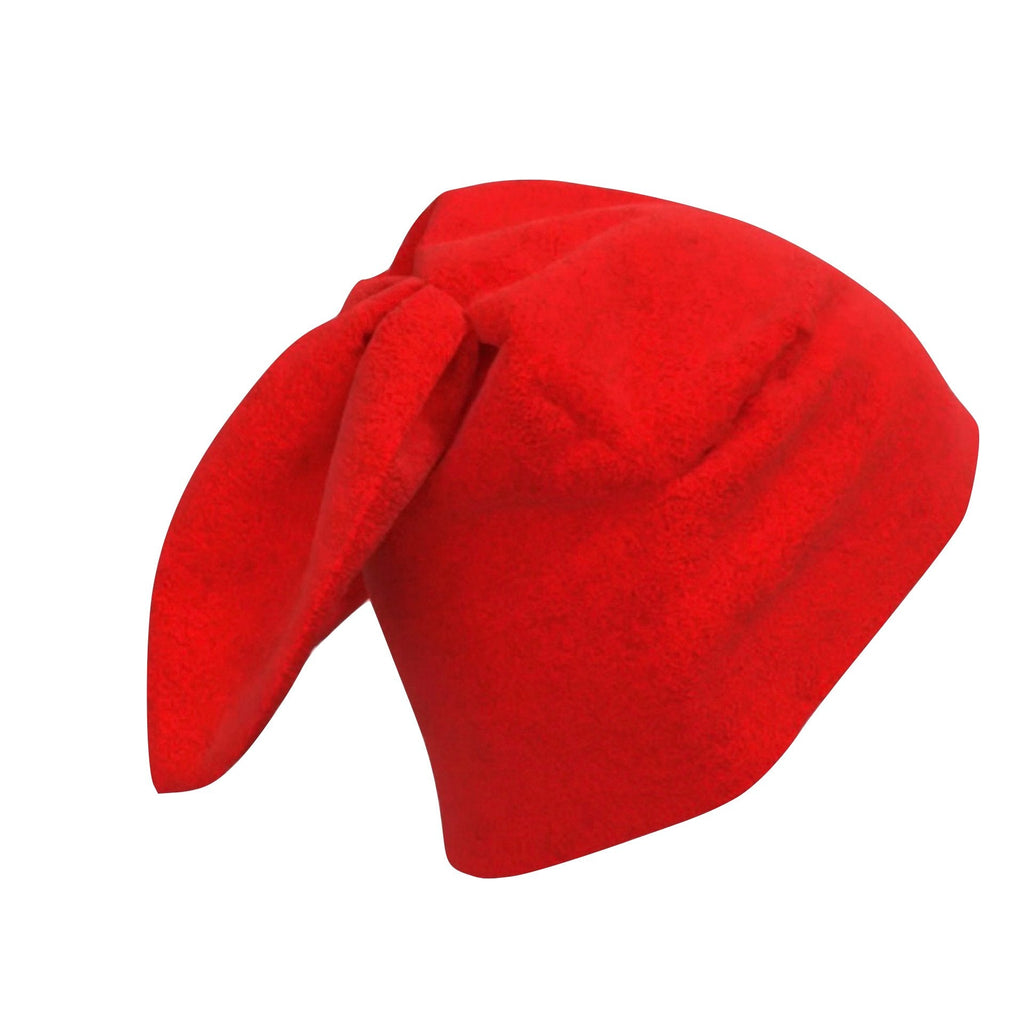 Fleece Bunny Beanie – Red, Navy Blue & Grey Kawaii Winter Hats with Bunny Ears for Alt Fashion