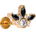 1/4 Clear CZ Gem Rose Gold Tone Anodized Cartilage Tragus Earring