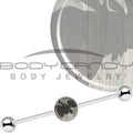 14G Holiday Rustic Wood Moose Industrial Barbell 37mm