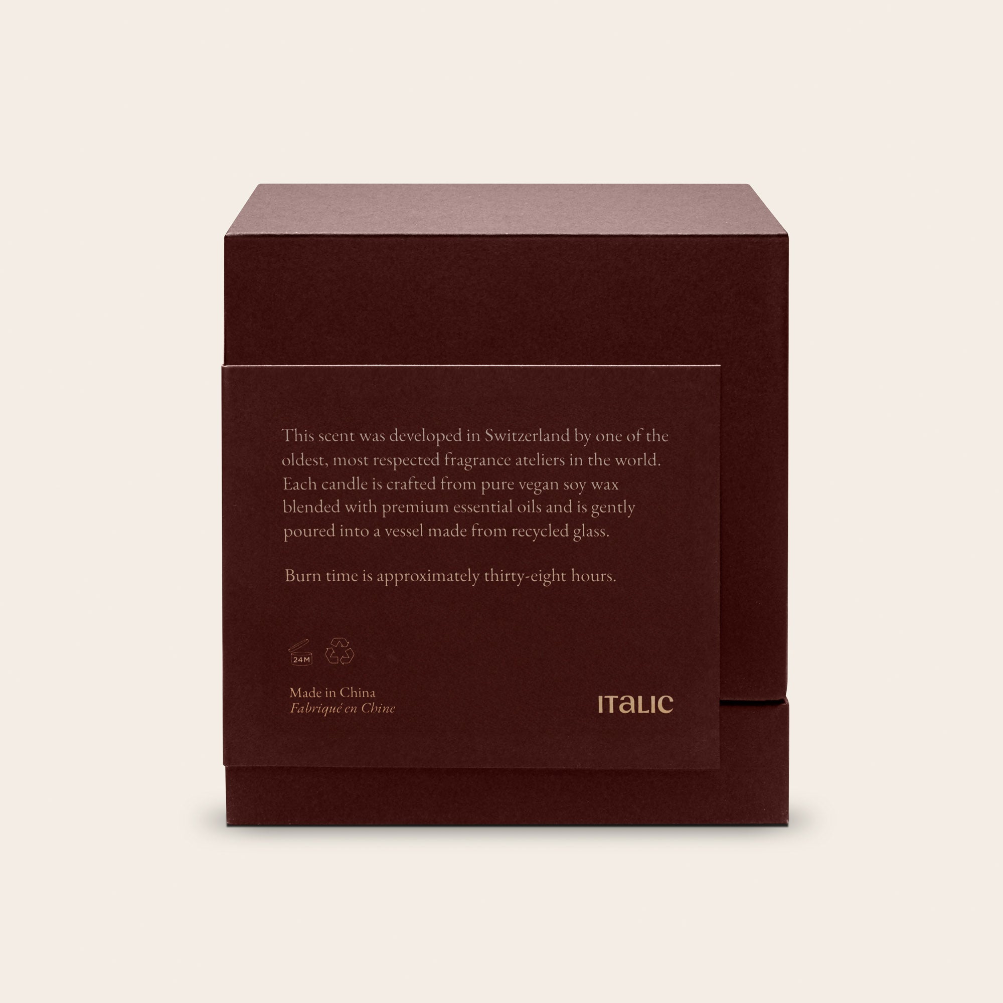 Noir Swiss Scented Glass Candle