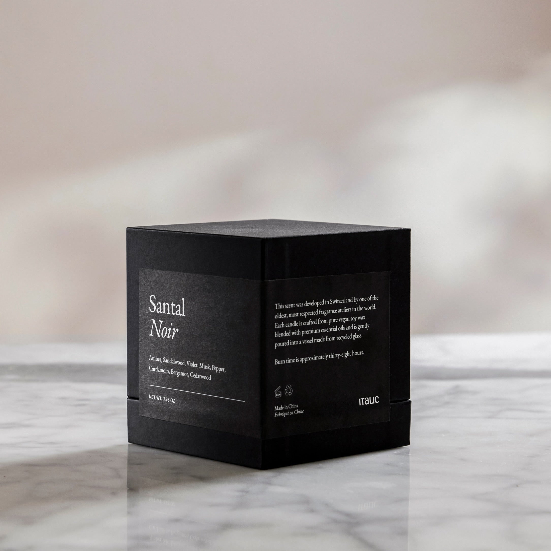 Noir Swiss Scented Glass Candle
