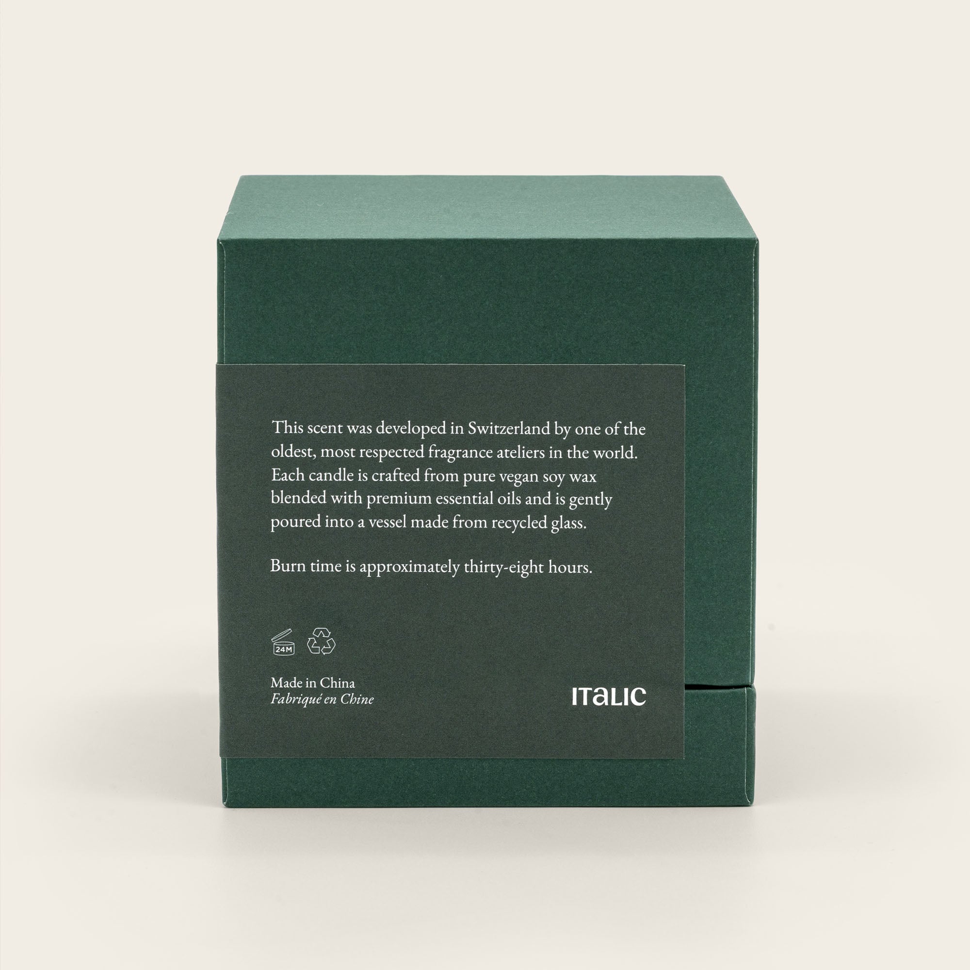 Noir Swiss Scented Glass Candle