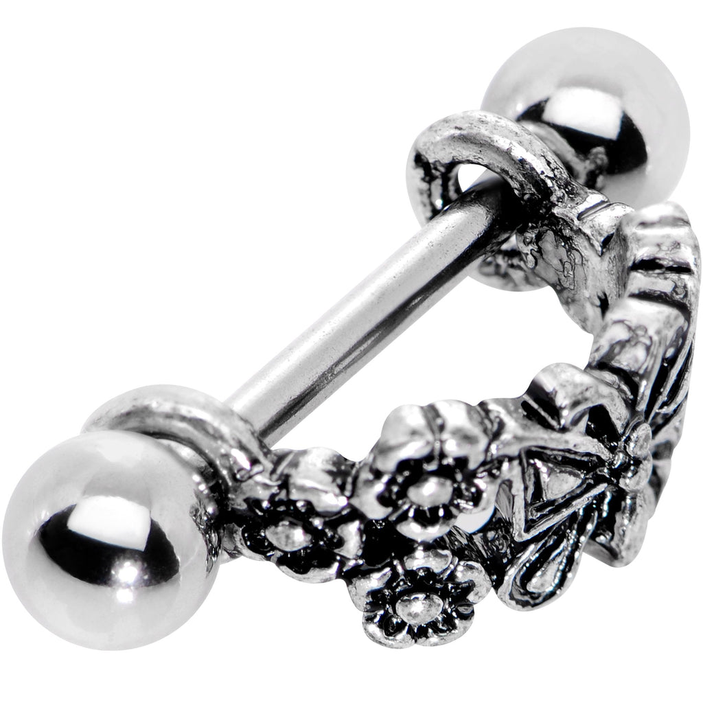 16G 9/16 Dragonfly Garden Helix Cuff Cartilage Earring