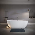 Nuvia 59-Inch Luxury Solid Surface Matte White Freestanding Soaking Tub (SAK95320)