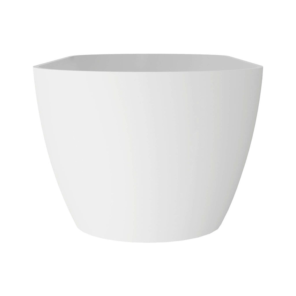 Nuvia 59-Inch Luxury Solid Surface Matte White Freestanding Soaking Tub (SAK95320)