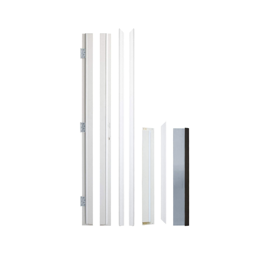 [36X80-Inch] Nuvia Black Modern Left Inswing Fiberglass Front Door With Frosted Glass [4-9/16 Frame] (SAK96731)