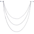 Handcrafted Swirly Link Dangle Nipple Chain