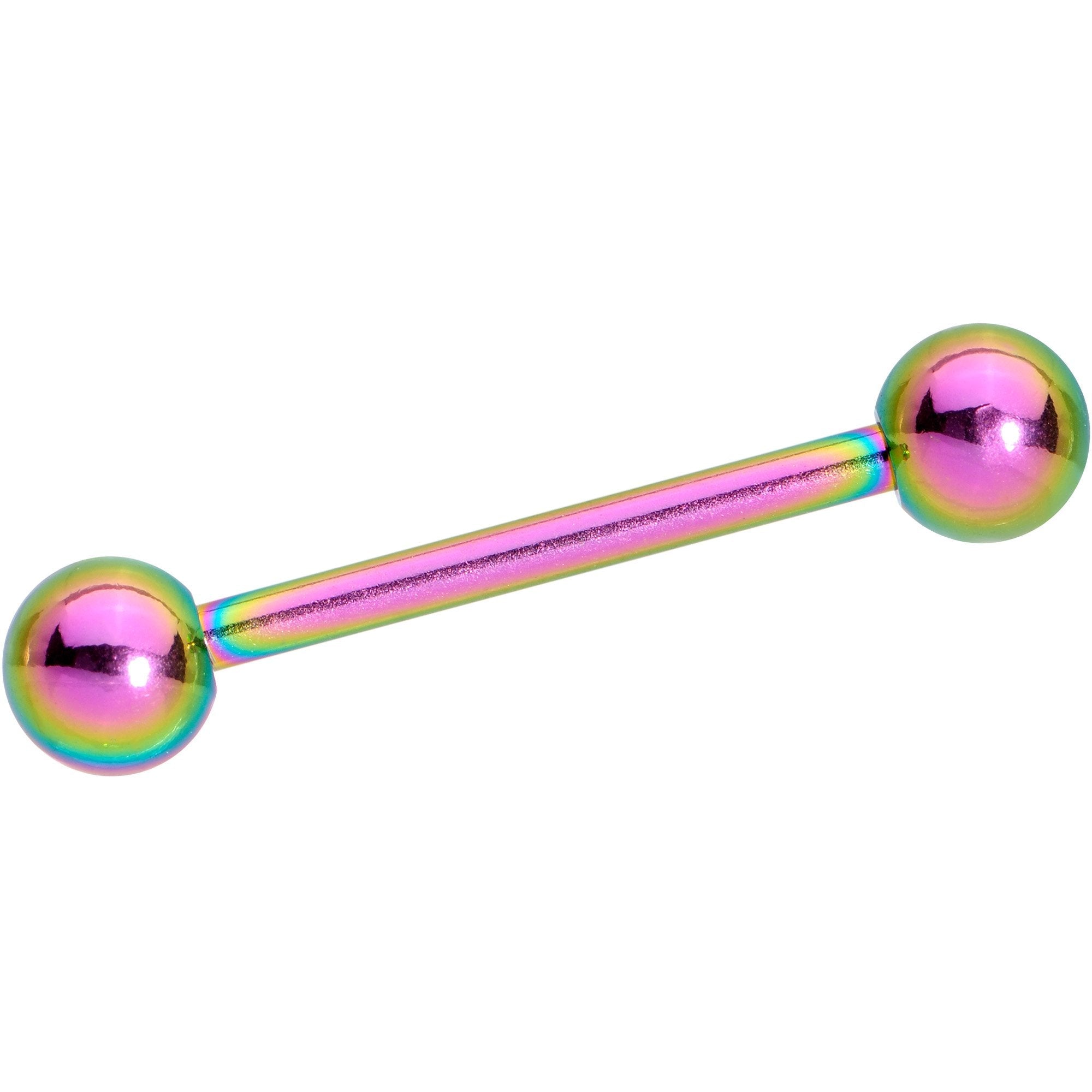 Multi Color Anodized Titanium Barbell Tongue Ring Set of 5