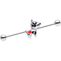 Red Heart Dog Lover Industrial Barbell 38mm