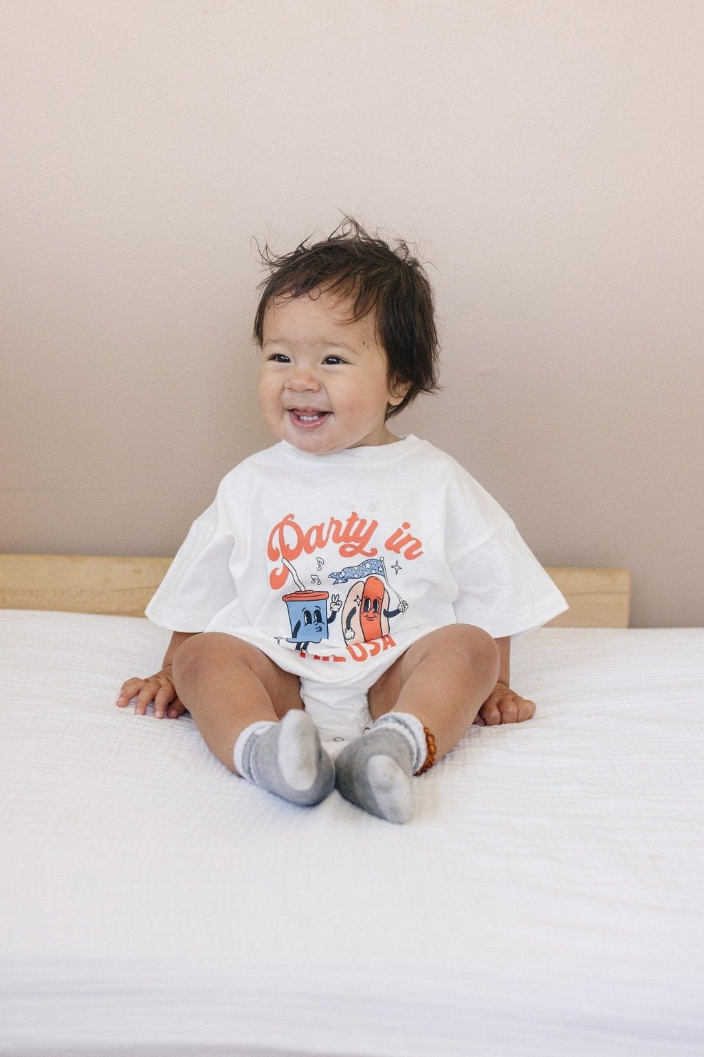 Party in the USA Graphic Tee or T-Shirt Romper