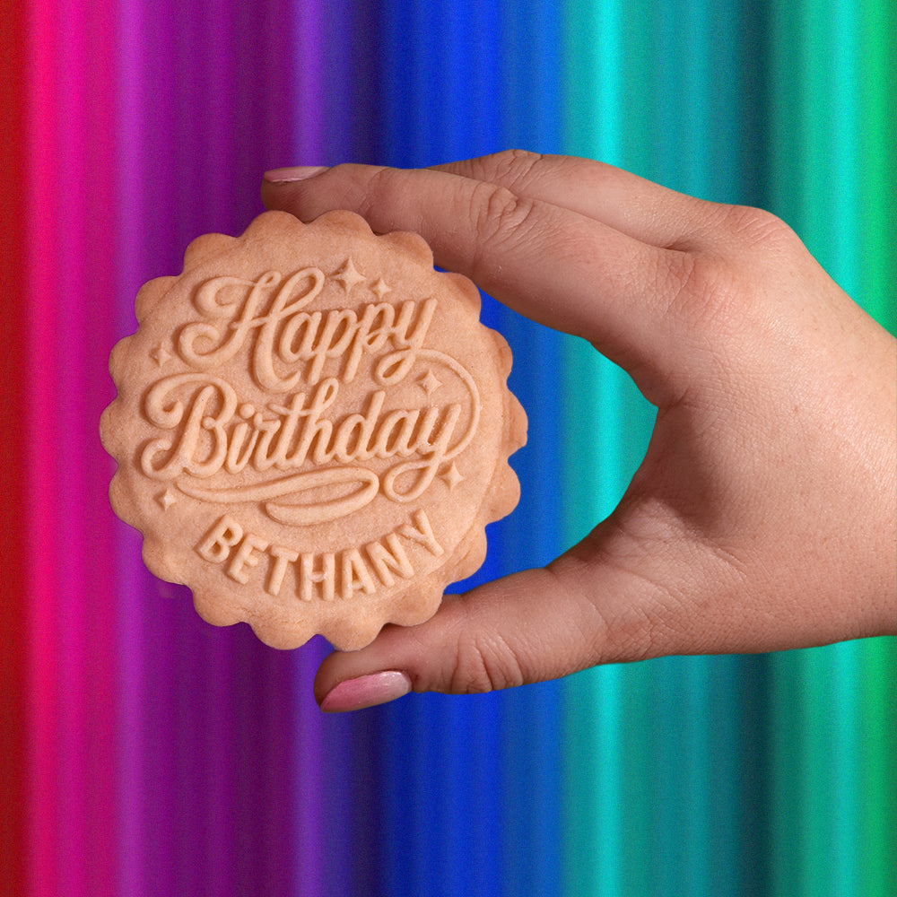 Embossed Birthday Cookie Stamp - Party Time