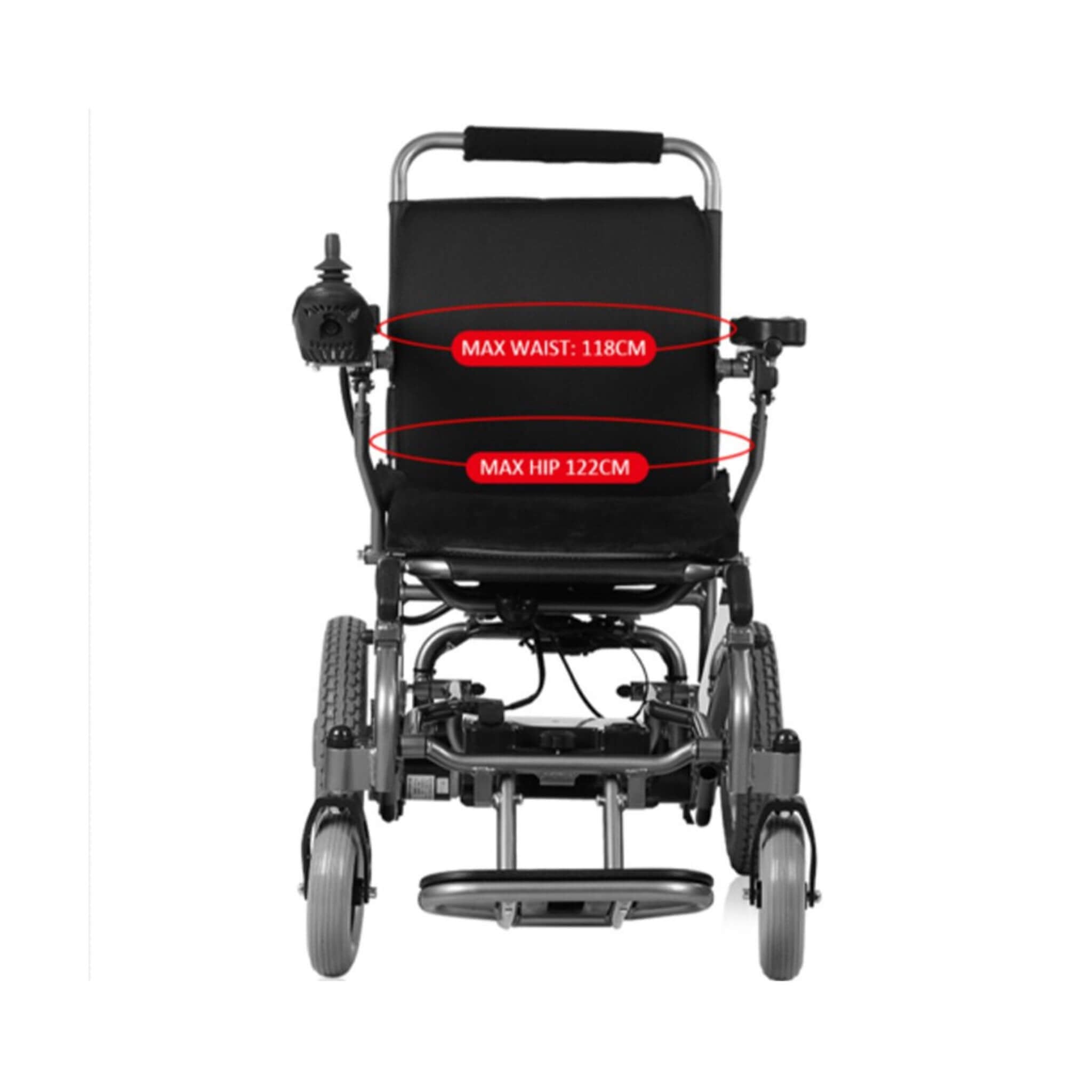 PCMOS WD602 17.5-Inch Heavy-Duty Electric Motorized Lightweight Wheelchair, 250LBS (SAK56491)