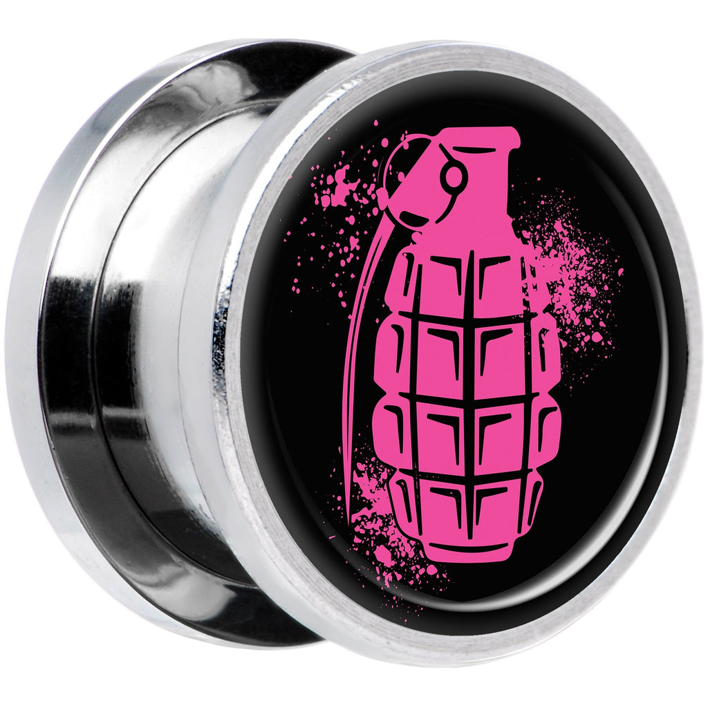 Pink Grenade Steel Screw Fit Plug Set 9/16