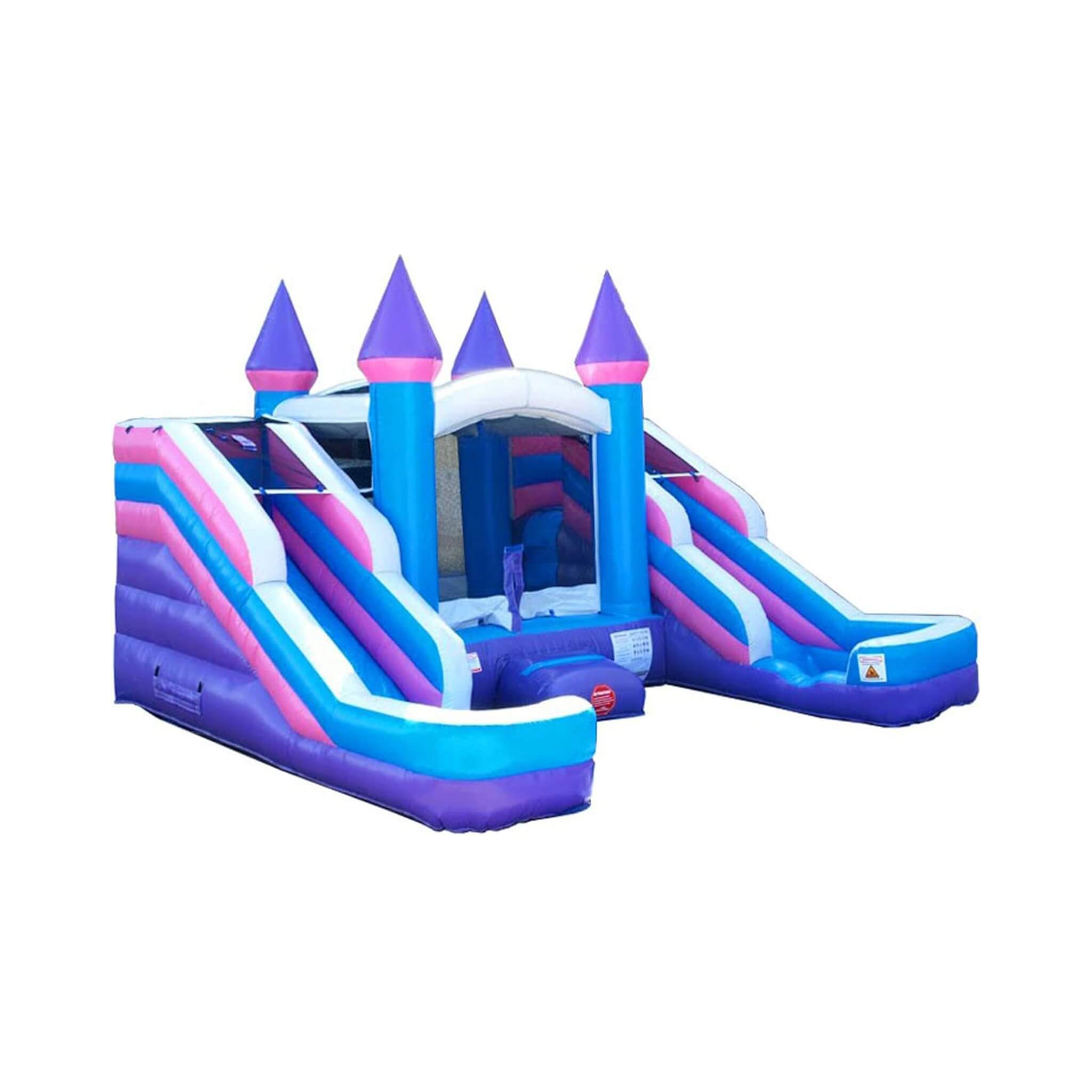 16FT Pink Castle Bounce House Combo With Double Water Slide (SAK84027)
