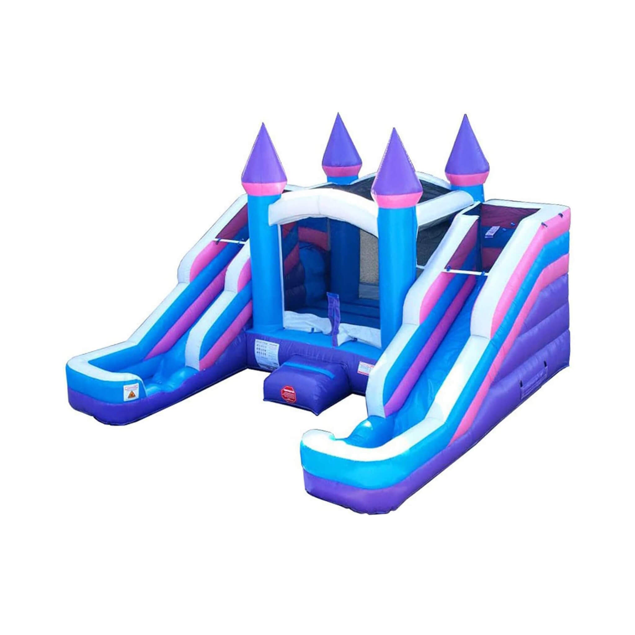 16FT Pink Castle Bounce House Combo With Double Water Slide (SAK84027)
