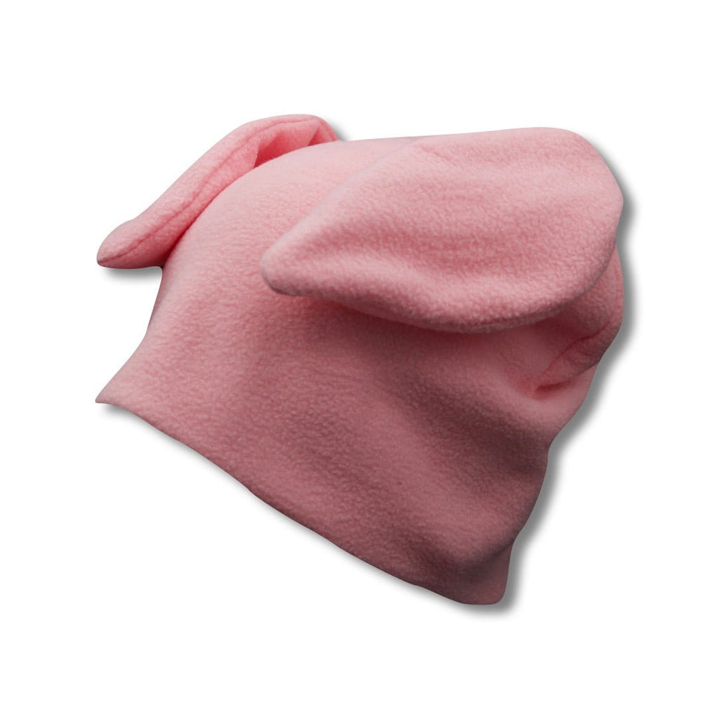 Pink Fleece Bunny Beanie – Kaw up  Winter Hat with Bunny Ears for Alt Fashion, Cosplay & Cozy Style