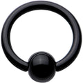 16G 3/8 Black Acrylic Captive Ring