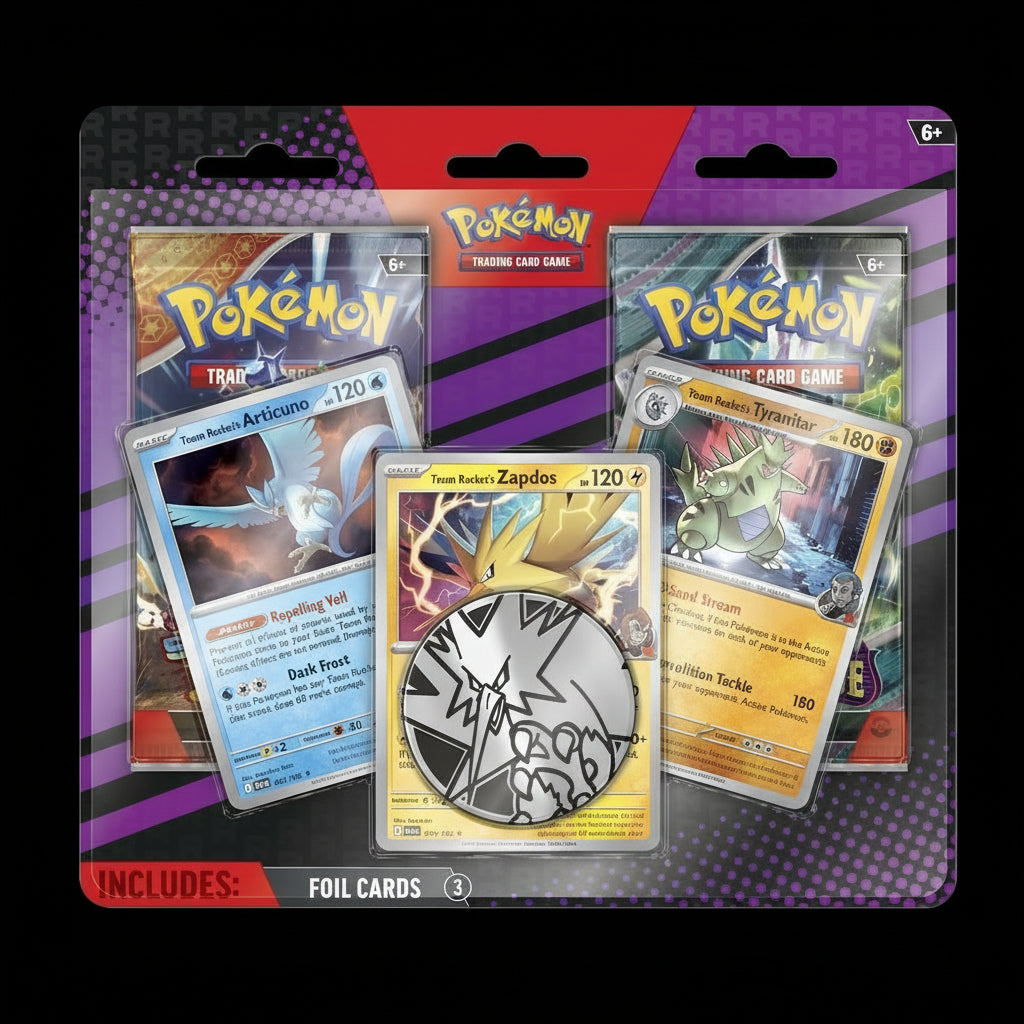 Pokemon TCG Team Rocket's 3 Pokemon Blister Pack
