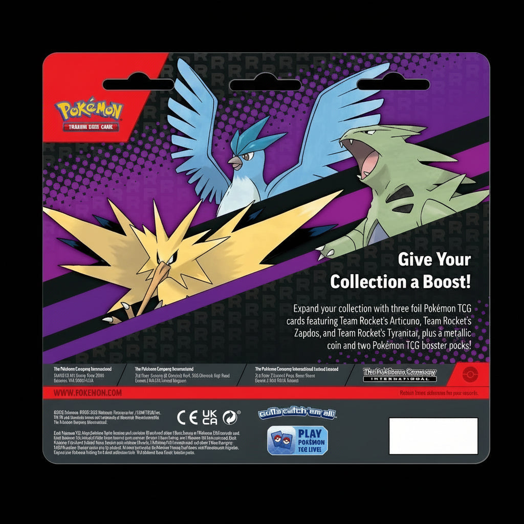 Pokemon TCG Team Rocket's 3 Pokemon Blister Pack