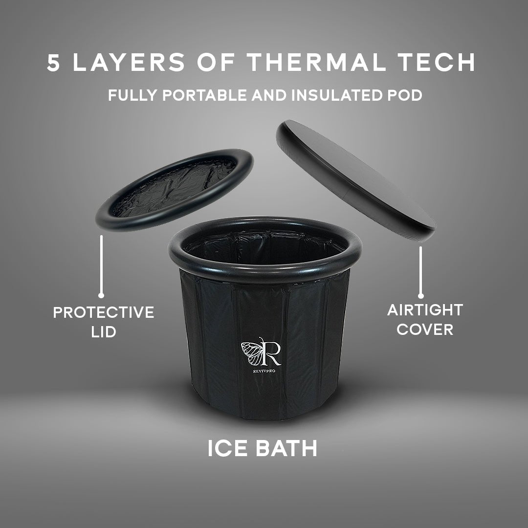 Portable Foldable Ice Bath Tub - Water Chiller Compatible Cold Plunge for Recovery and Wellness