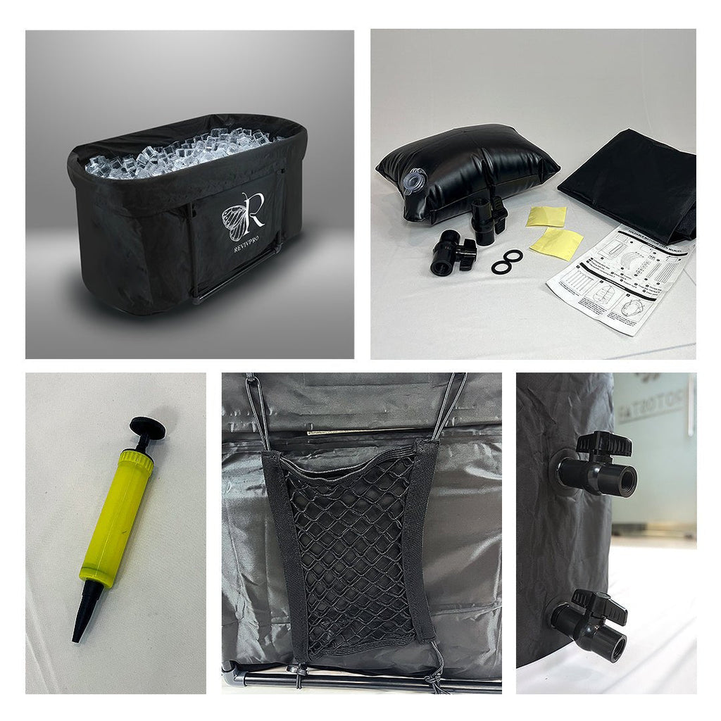 Portable Oval Ice Bath Tub X with Extra Length - Water Chiller Compatible Cold Plunge